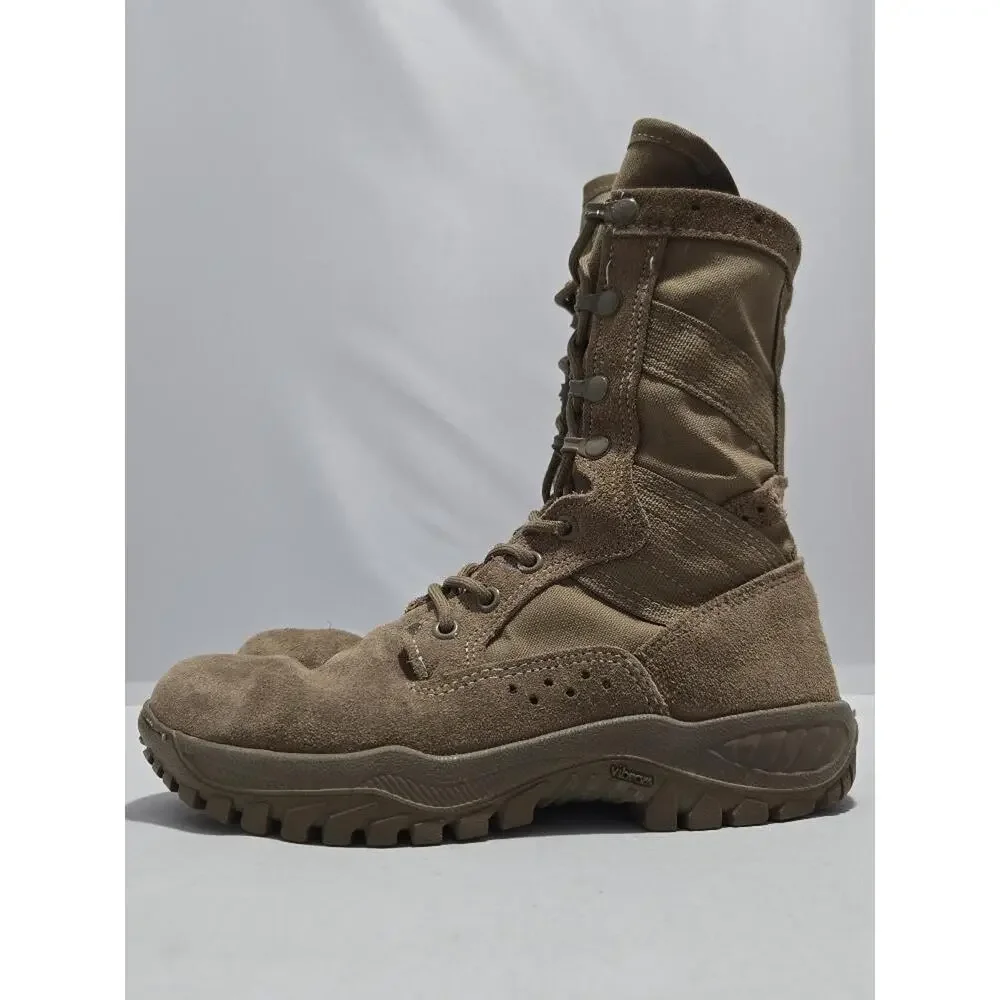 Belleville Men's 7.5R Brown Leather Military Boots USGI Steel Toe Combat #Q6q